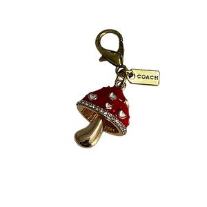 🍄 Coach Mushroom Zipper Charm Keychain